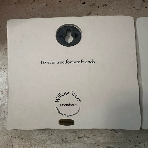 2- Willow Tree Friendship Plaques Demarco 2001 Susan Lodi - Picture 5 of 6